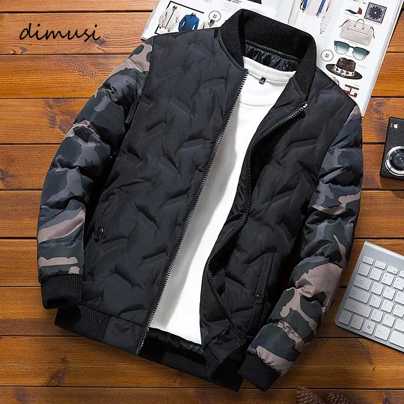 DIMUSI Men's Bomber Jacket 4XL | Thermal Windbreaker Coat