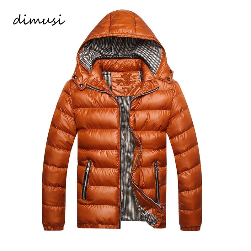 DIMUSI Men's Thermal Parka | Padded Windbreaker Coat