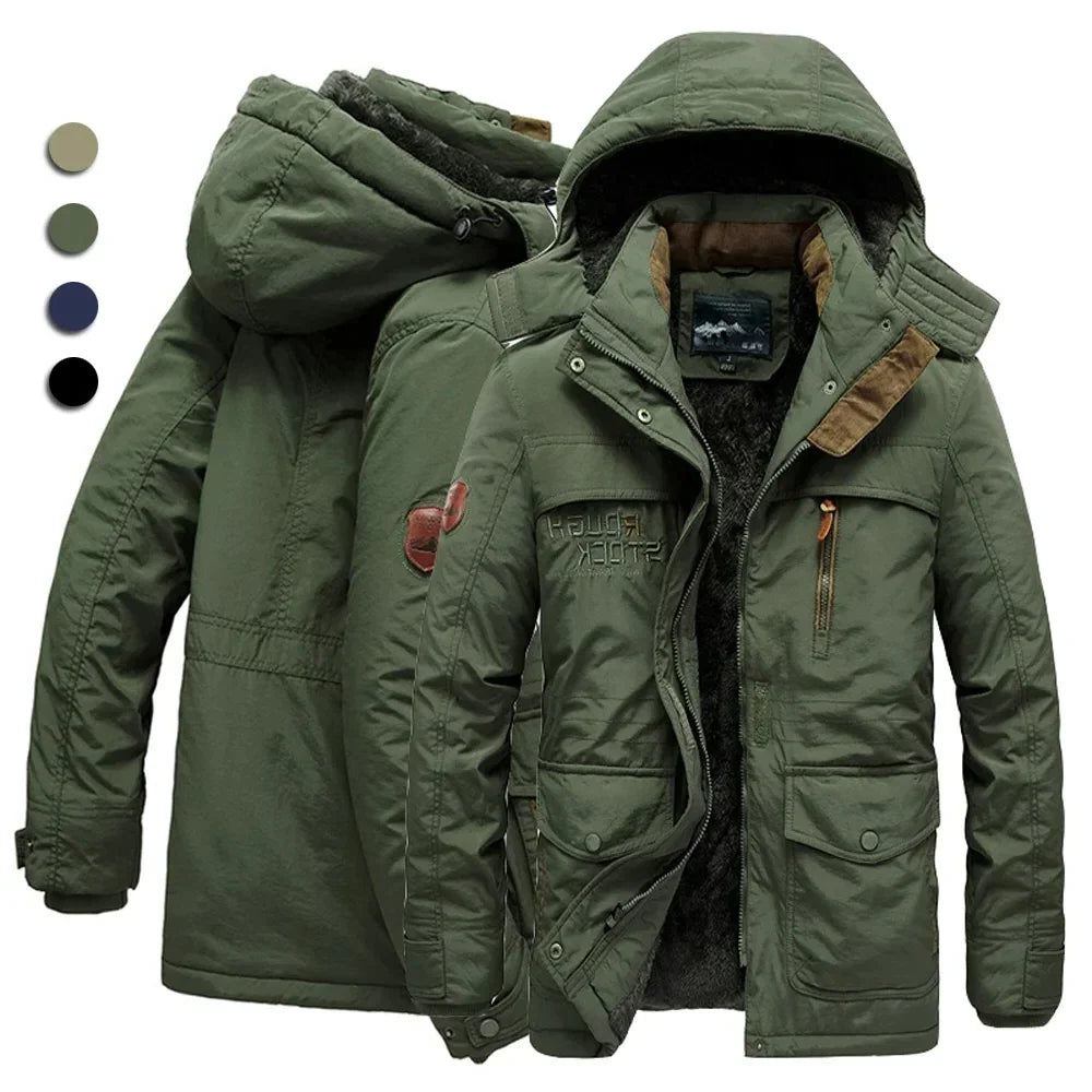 Men's Tactical Fleece Parka | Military Windbreaker Jacket