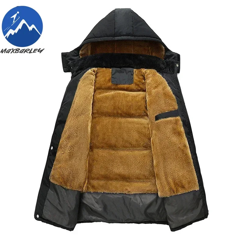Men's Luxury Detachable Hood Parka 2025 | Windproof Padded Coat