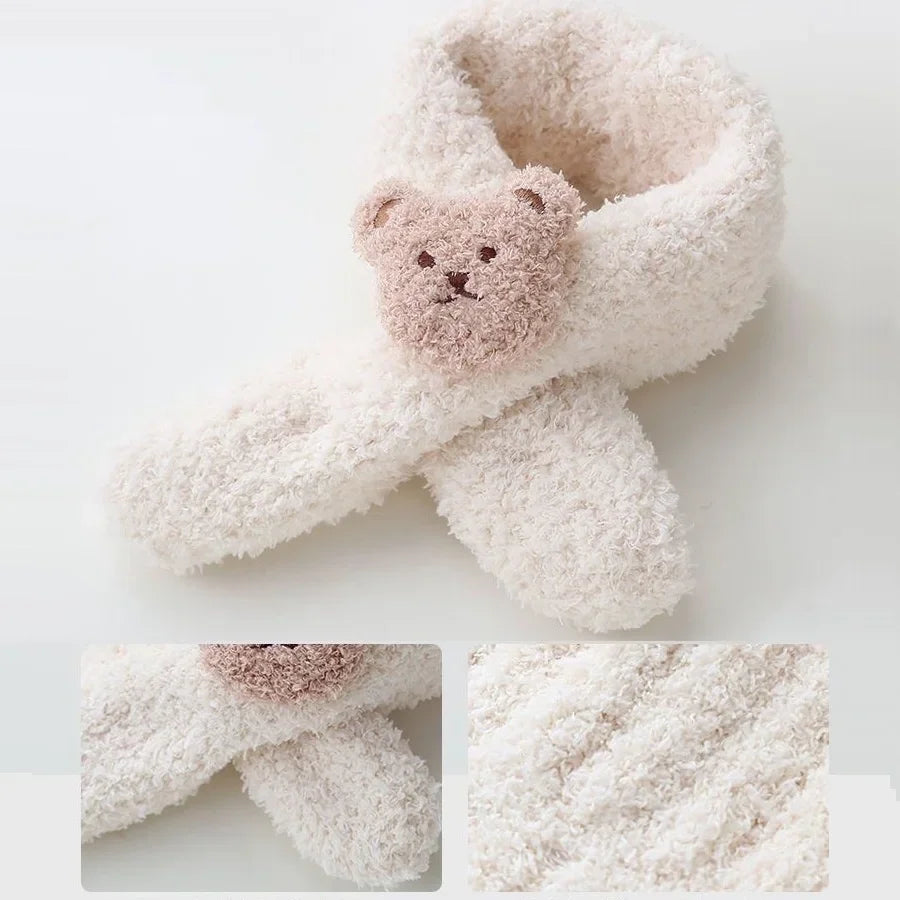 Baby Bear Hat Scarf Set | Plush Ear Protection Winter Warmer