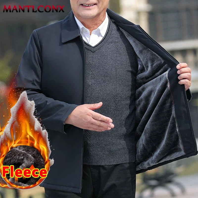 Men's Business Blazer Parka | Casual Office Winter Jacket