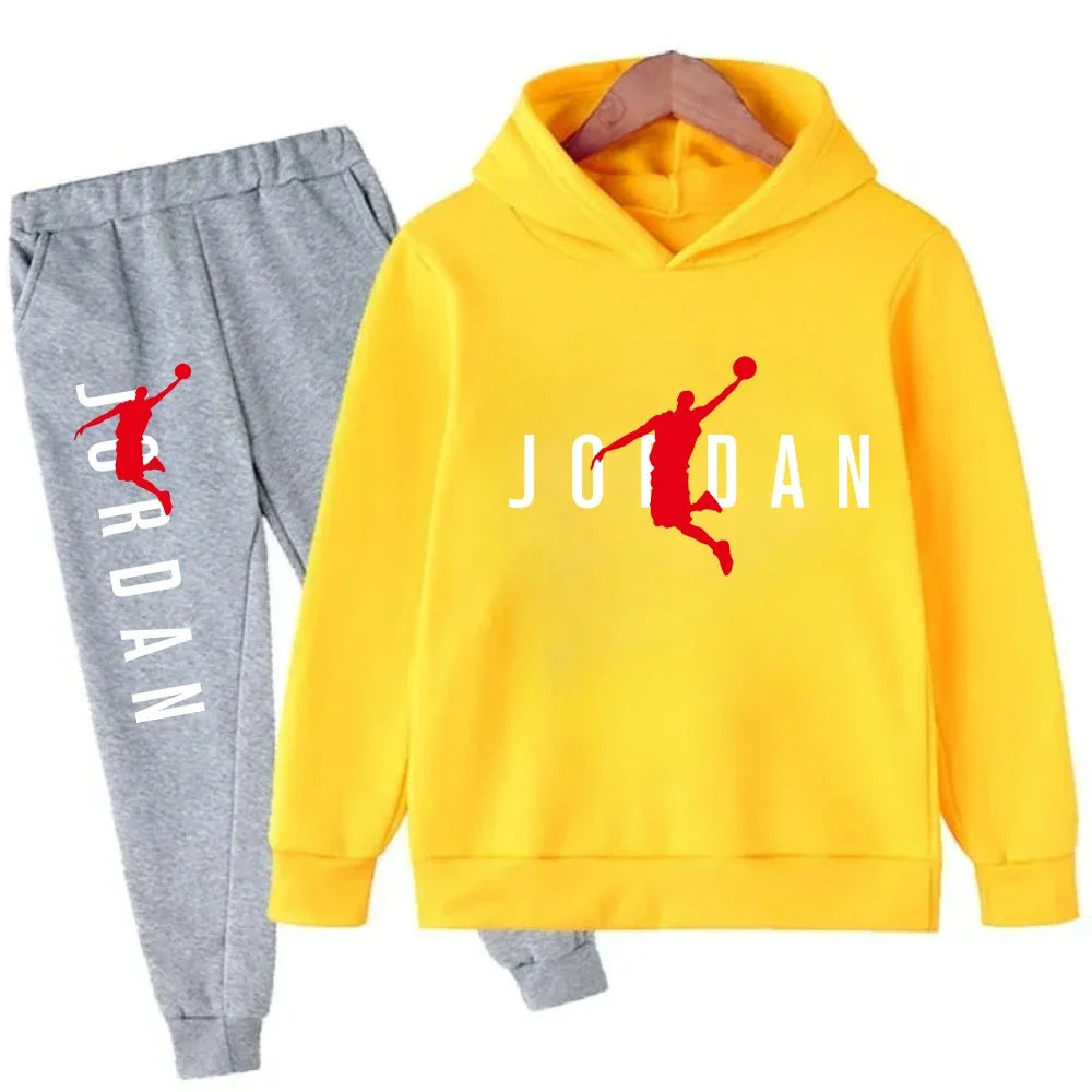 Autumn Warm Slam Dunk Master Pattern Printed Children Set Hoodie+Pant Suit 2pcs Set Kids Boy Girl Fashion Clothing Tracksuits