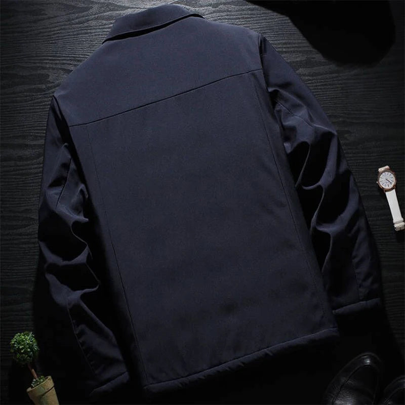 Men's Business Blazer Parka | Casual Office Winter Jacket