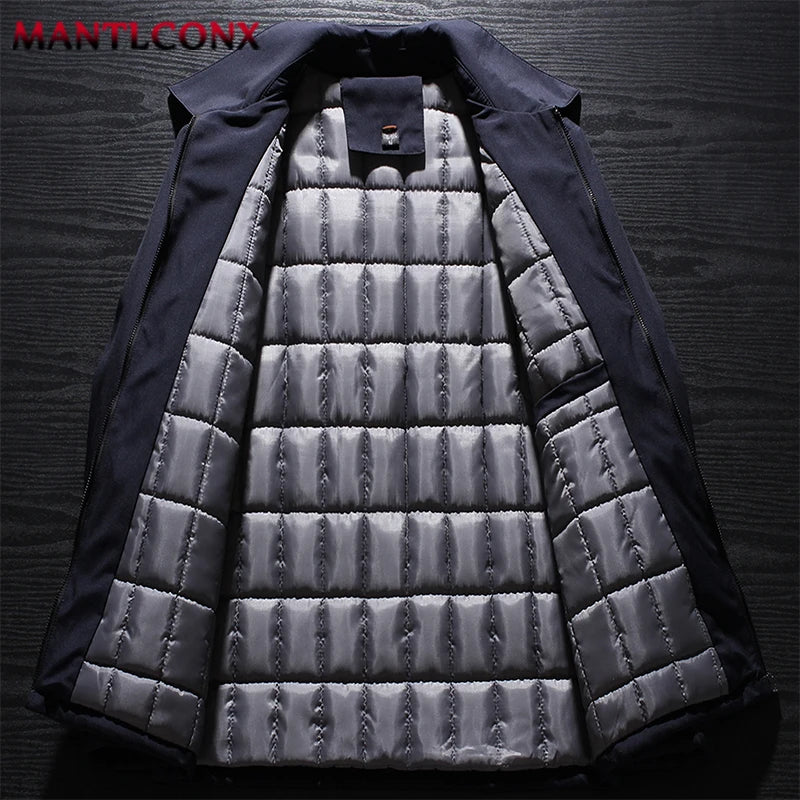 Men's Business Blazer Parka | Casual Office Winter Jacket