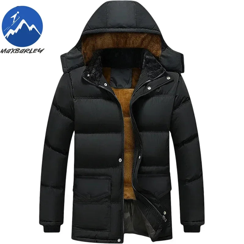 Men's Luxury Detachable Hood Parka 2025 | Windproof Padded Coat
