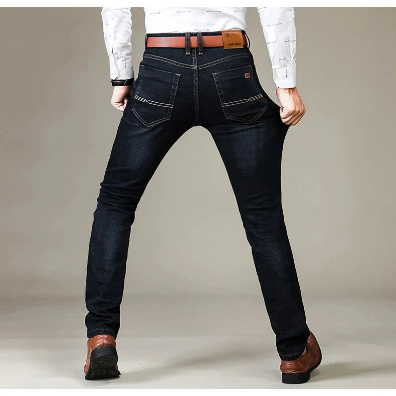 Men's Business Casual Jeans - Classic Stretch Denim