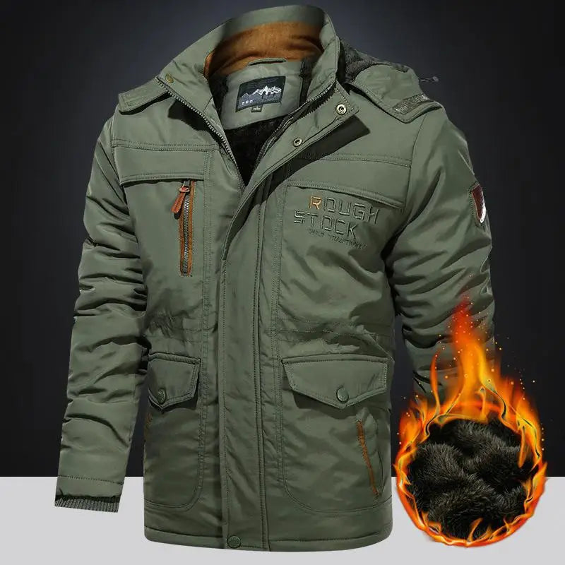 Men's Tactical Fleece Parka | Military Windbreaker Jacket