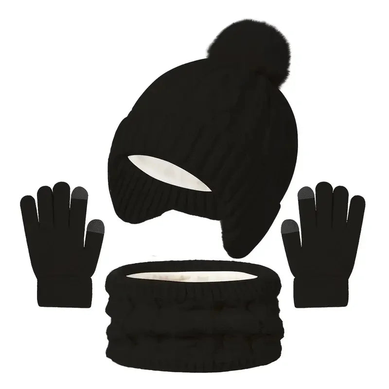 Kids Winter Set | Hat Scarf Gloves for Boys Girls Ages 3-8