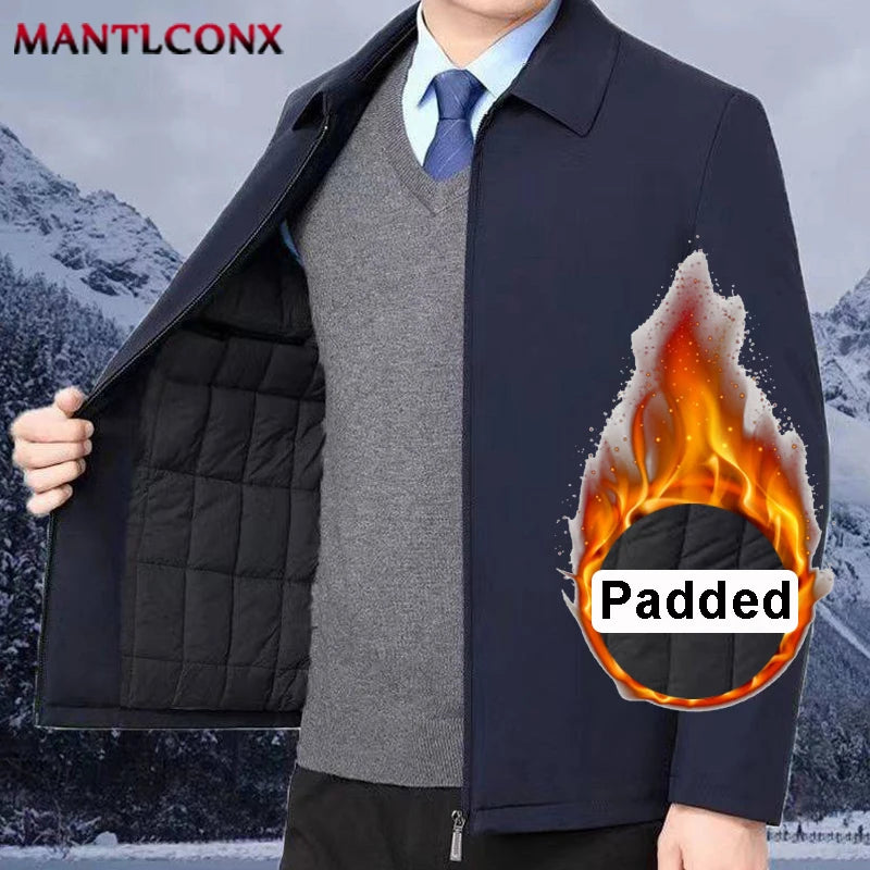 Men's Business Blazer Parka | Casual Office Winter Jacket