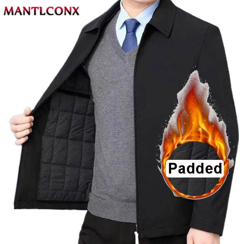 Men's Business Blazer Parka | Casual Office Winter Jacket