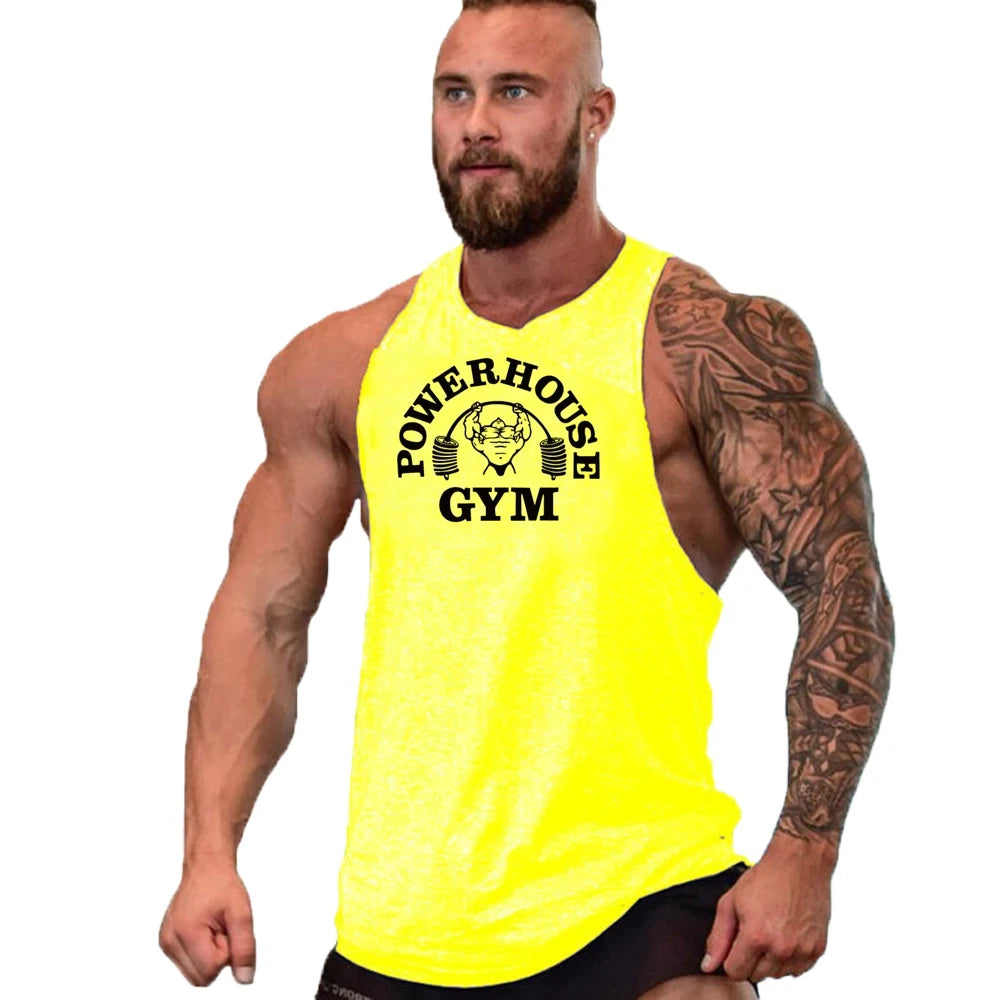 Gym Top Men Shirt Man Fitness Men's Clothes Vest Singlets T-shirts Clothing Bodybuilding Stringer Vests Muscular Singlet Tops