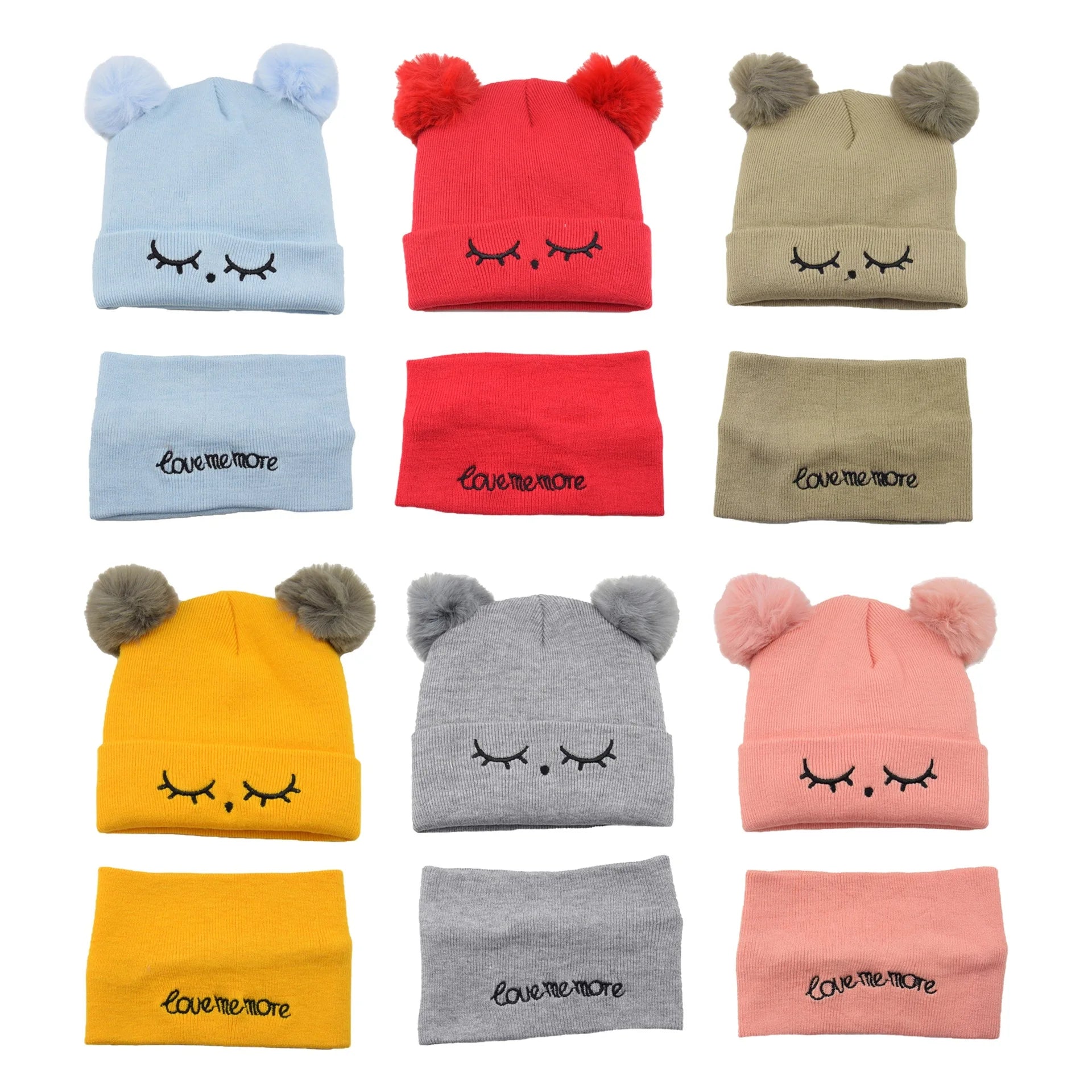 Baby Cotton Hat Scarf Set | Cartoon Warm Toddler Suit