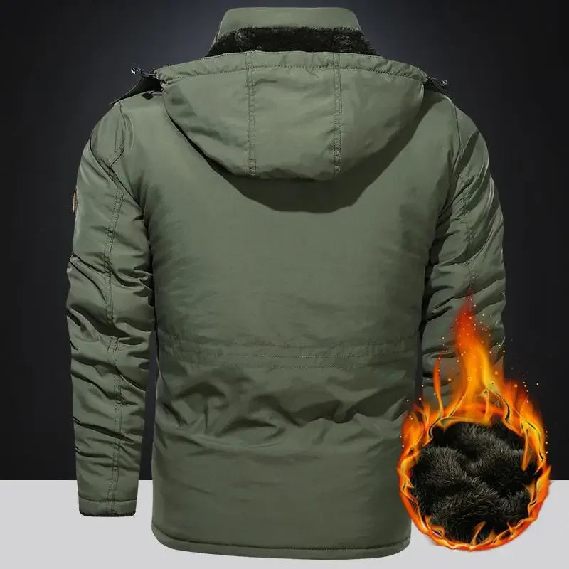 Men's Tactical Fleece Parka | Military Windbreaker Jacket