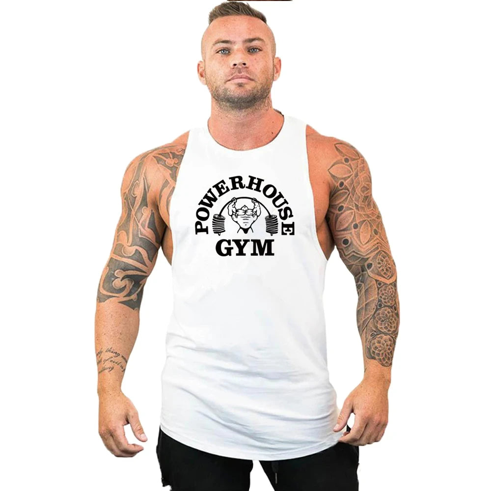 Gym Top Men Shirt Man Fitness Men's Clothes Vest Singlets T-shirts Clothing Bodybuilding Stringer Vests Muscular Singlet Tops