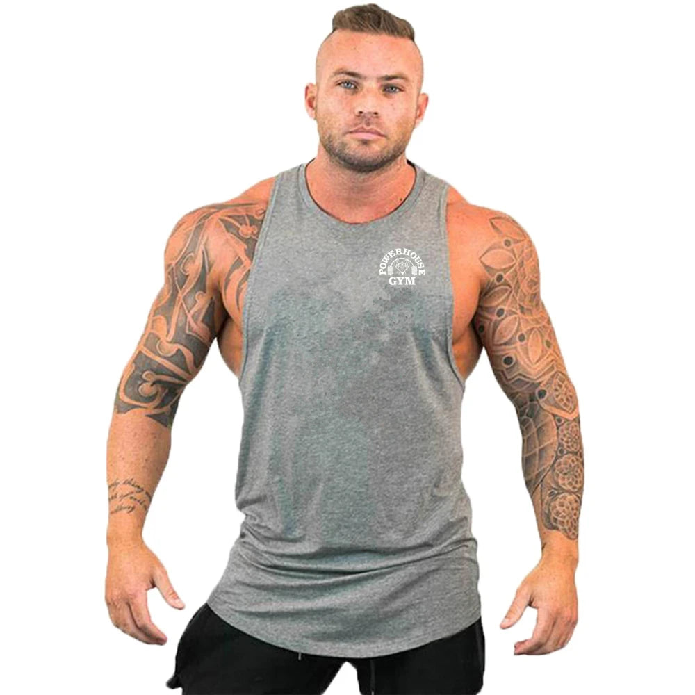 Gym Top Men Shirt Man Fitness Men's Clothes Vest Singlets T-shirts Clothing Bodybuilding Stringer Vests Muscular Singlet Tops