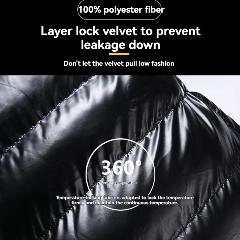 Men's Bright Padded Hoodie Jacket | Windproof Down Coat