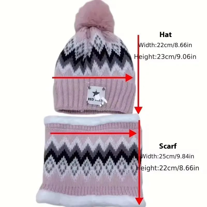 Winter Cashmere Hat Neck Warmer Set | Windproof Ear Protection