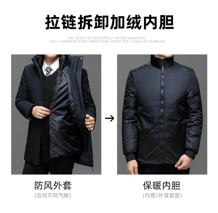 Men's 3-in-1 Detachable Parka | Waterproof Business Jacket
