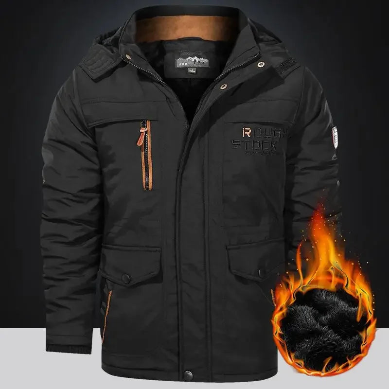 Men's Tactical Fleece Parka | Military Windbreaker Jacket