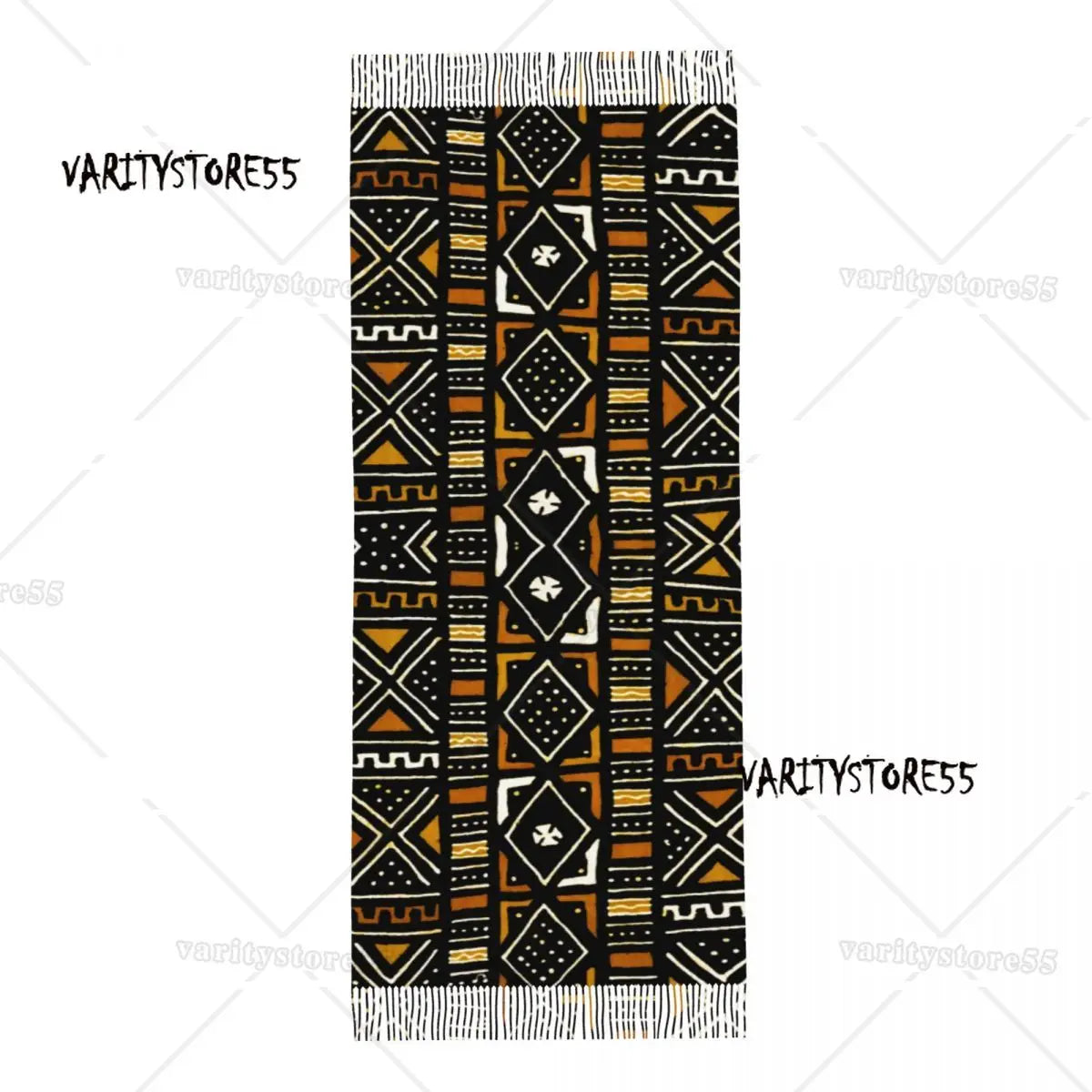 African Bogolan Scarf | Ethnic Tribal Art Shawl Wrap