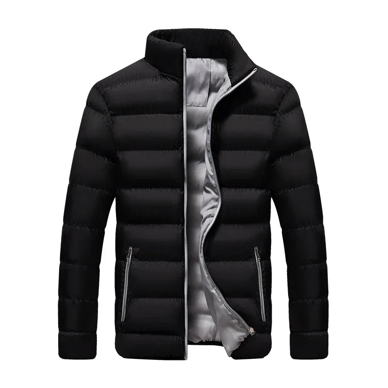 Men's Stand-Up Collar Cotton Jacket | Zipper Cardigan Coat 6XL
