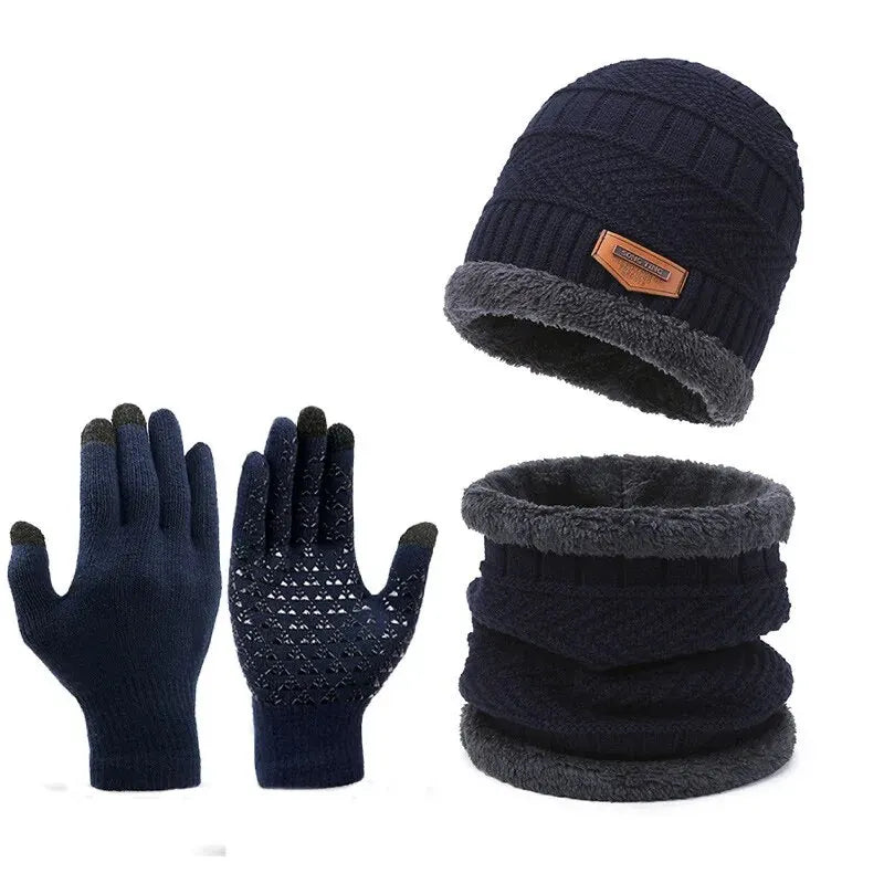 Men's Winter Set | Windproof Hat Scarf Gloves Cashmere