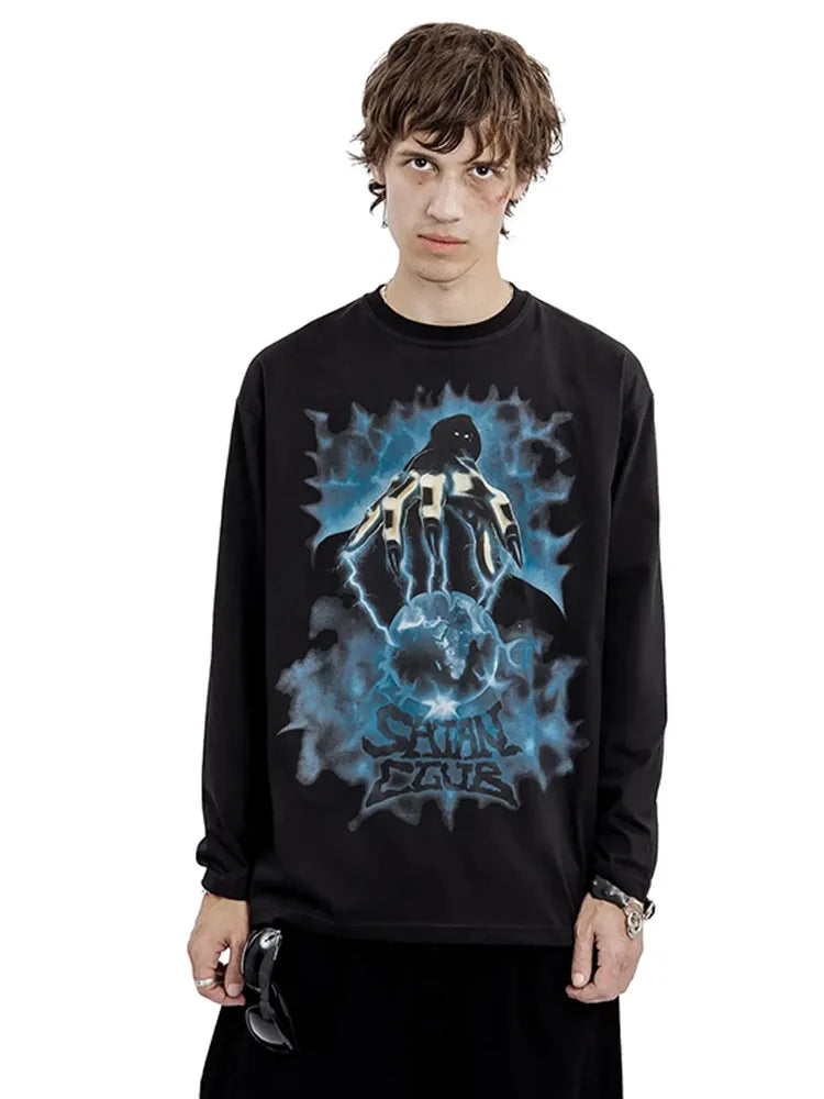 Women's Satan Club Graphic T-Shirt | Goth Y2K Streetwear