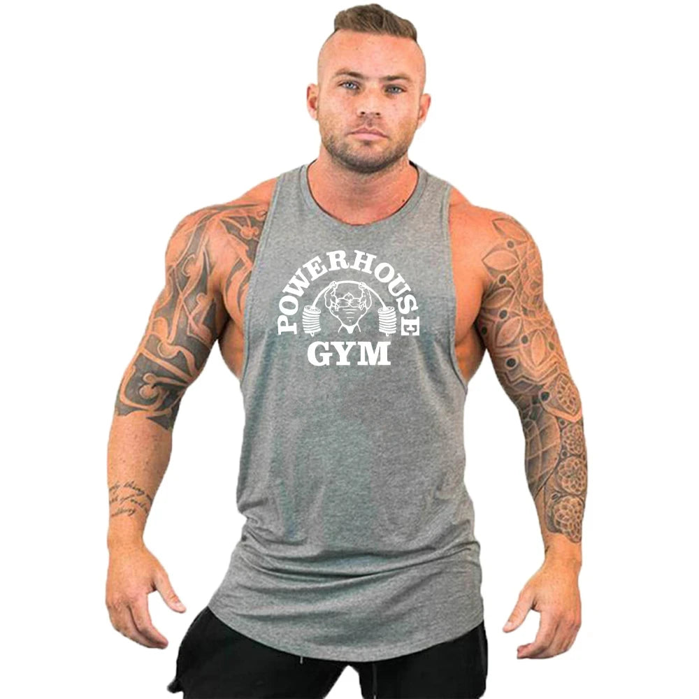 Gym Top Men Shirt Man Fitness Men's Clothes Vest Singlets T-shirts Clothing Bodybuilding Stringer Vests Muscular Singlet Tops