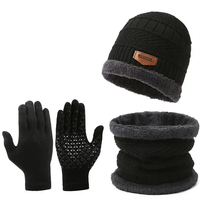 Men's Winter Set | Windproof Hat Scarf Gloves Cashmere