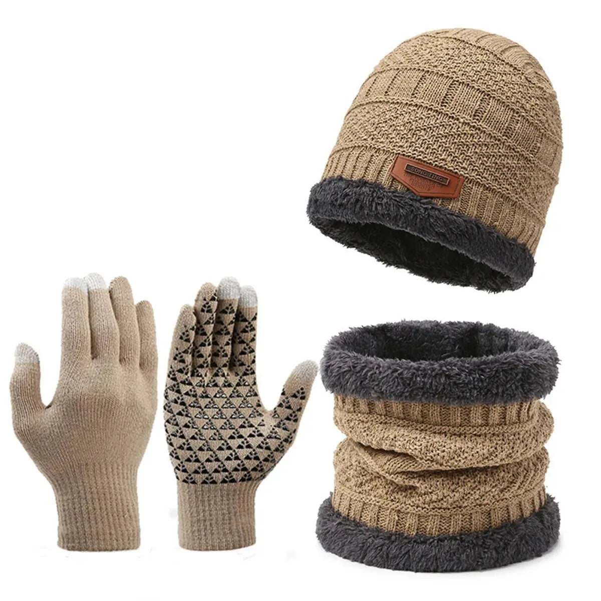 Men's Winter Set | Windproof Hat Scarf Gloves Cashmere