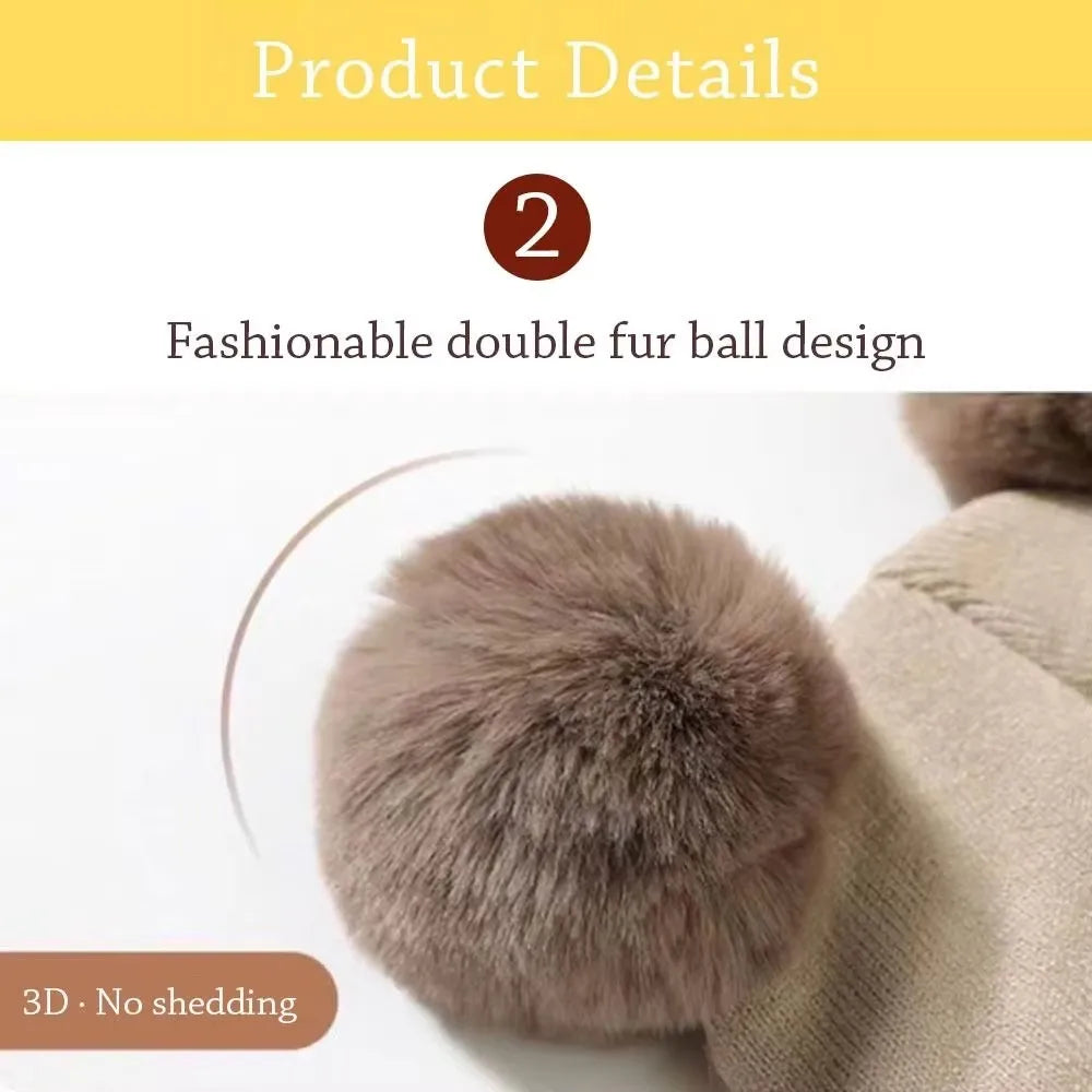 Baby Cotton Hat Scarf Set | Cartoon Warm Toddler Suit