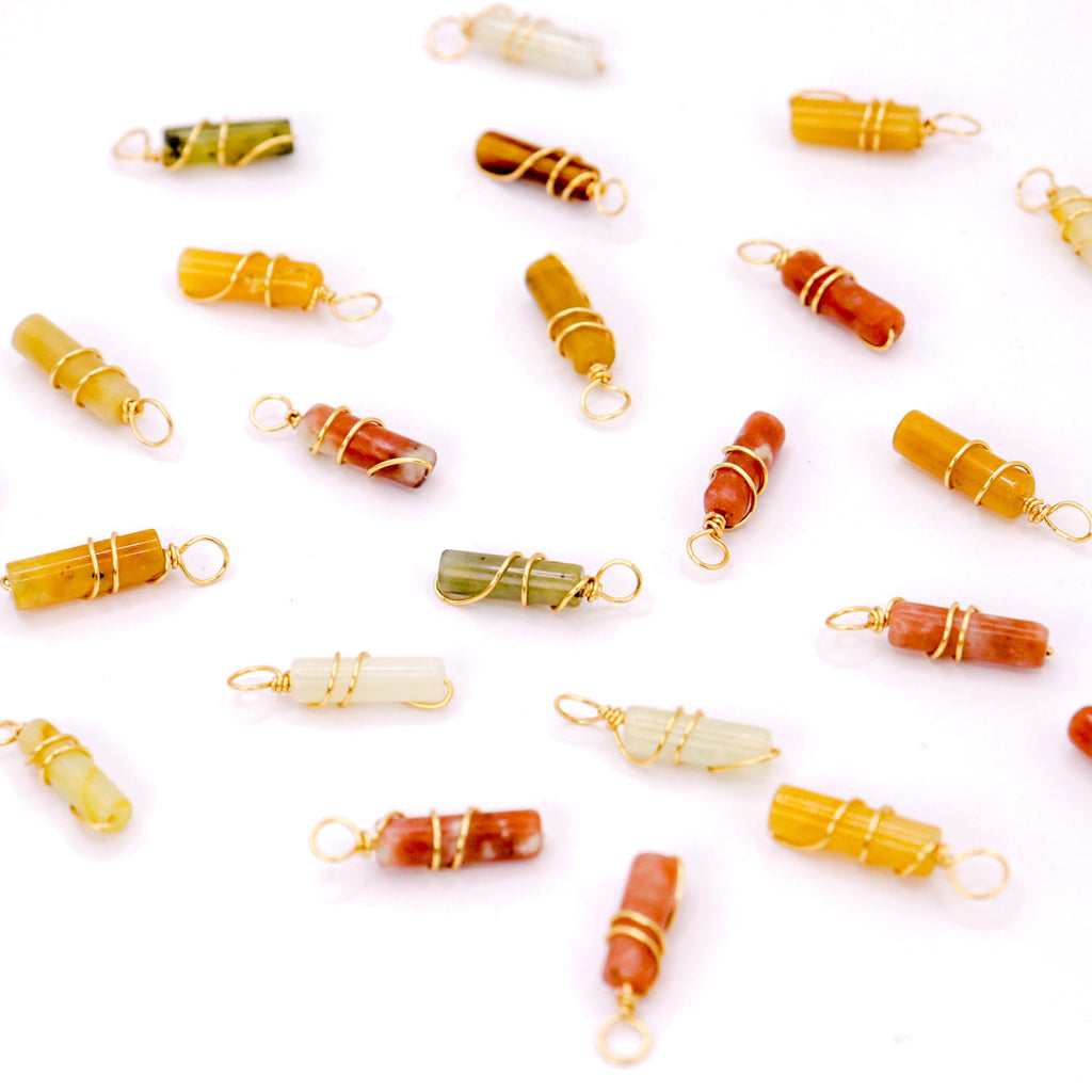 Pendant | Mini Jade Pillars "Plum Blossoms-1